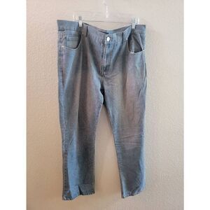 Roadblock Men's Light Wash Blue Zip Fly Straight Leg Denim Jeans Size 40/32